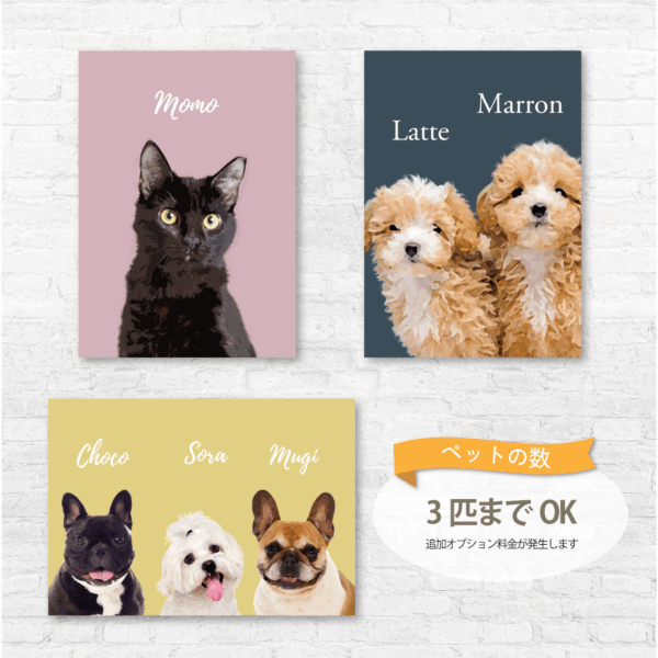 うちのこ 犬・猫・ペット写真から作るポスター風イラスト入りスマホケース